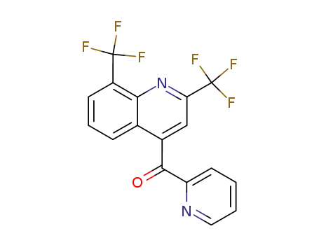 Molecular Structure of 35853-55-5 (bis[2,8-di(trifluoromethyl)quinolin-4-yl-2-pyridyl] ketone)