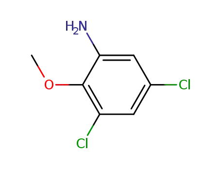 Molecular Structure of 33353-68-3 (Benzenamine, 3,5-dichloro-2-methoxy-)