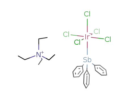 Molecular Structure of 118773-85-6 (tetraethylammonium pentachloro(triphenylstibine)iridate(IV))