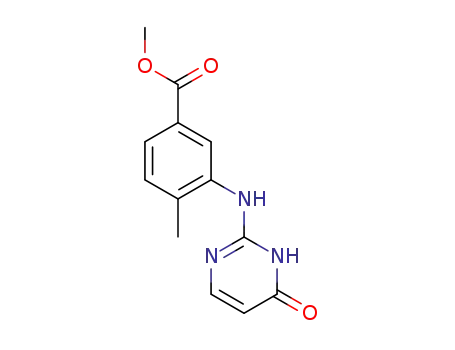 Molecular Structure of 1451042-82-2 (methyl 3-(4-oxopyrimidin-2-ylamino)-4-methylbenzoate)