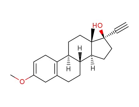 Molecular Structure of 19357-36-9 (3-methoxy-19-nor-17β<i>H</i>-pregna-2,5(10)-dien-20-yn-17-ol)