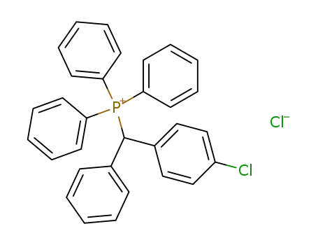Molecular Structure of 25361-60-8 (<(4-chlorophenyl)phenylmethyl>triphenylphosphonium chloride)