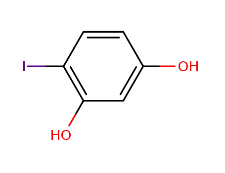 Molecular Structure of 41046-68-8 (1,3-Benzenediol, 4-iodo-)
