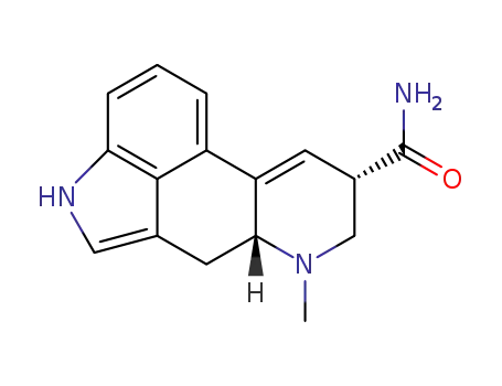 Molecular Structure of 2889-26-1 (Ergoline-8-carboxamide,9,10-didehydro-6-methyl-, (8a)-)