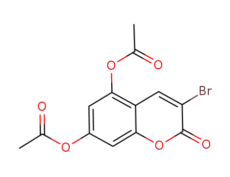 Molecular Structure of 1023744-89-9 (3-bromo-5,7-diacetoxyl-2-chromenone)