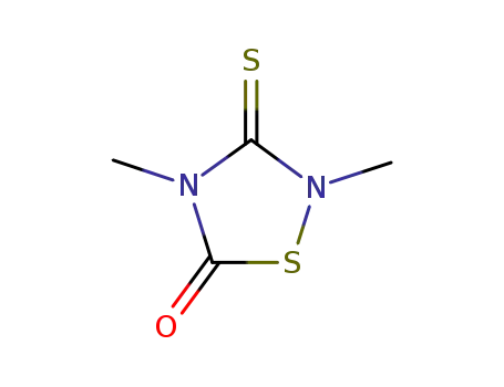 Molecular Structure of 103031-01-2 (1,2,4-Thiadiazolidin-5-one, 2,4-dimethyl-3-thioxo-)
