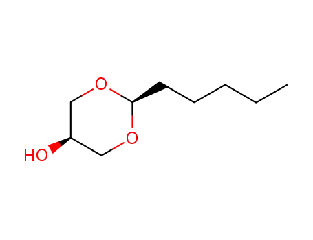 Molecular Structure of 75825-65-9 (1,3-Dioxan-5-ol, 2-pentyl-, cis-)