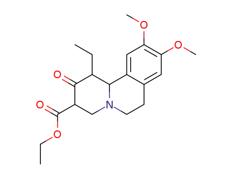 1-ethyl-9,10-dimethoxy-2-oxo-1,3,4,6,7,11b-hexahydro-2<i>H</i>-pyrido[2,1-<i>a</i>]isoquinoline-3-carboxylic acid ethyl ester