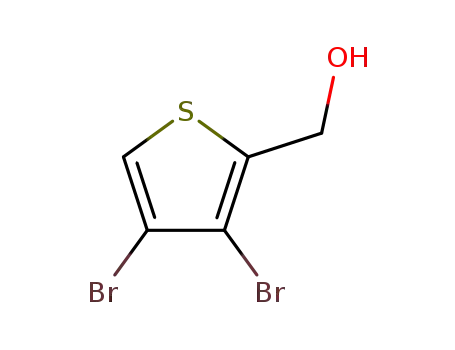 Molecular Structure of 38319-52-7 ((3,4-dibromo-thiophen-2-yl)-methanol)