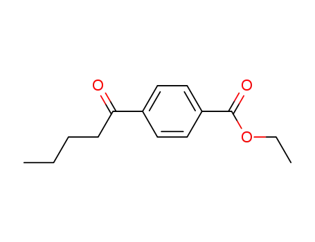 Benzoic acid, 4-(1-oxopentyl)-, ethyl ester