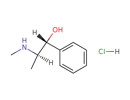Molecular Structure of 670-40-6 ([R-(R*,R*)-alpha-[1-(methylamino)ethyl]benzyl alcohol hydrochloride)