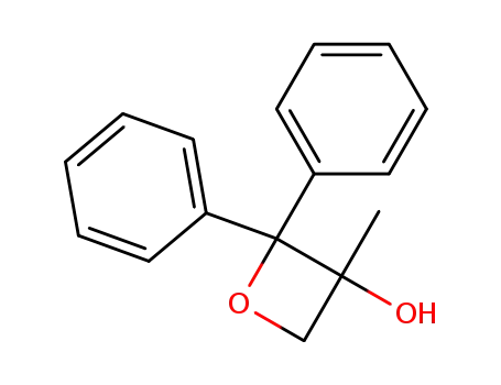 Molecular Structure of 89867-83-4 (3-methyl-2,2-diphenyloxetan-3-ol)