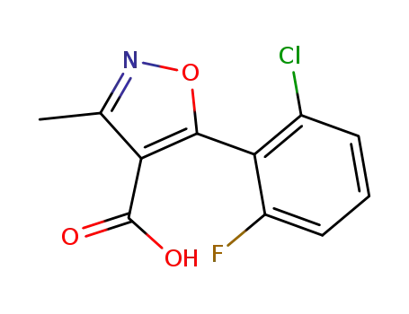 4-isoxazolecarboxylic acid, 3-methyl, 5-(2-chloro-6-fluorophenyl)
