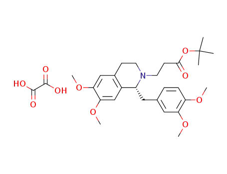 Molecular Structure of 1075726-71-4 ((1R)-1-[(3,4-dimethoxyphenyl)-methyl]-1,2,3,4-tetrahydro-6,7-dimethoxy-2-tert-butoxycarbonylethyl-isoquinoline oxalate)