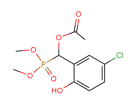 포스폰산, (아세틸옥시)(5-클로로-2-히드록시페닐)메틸-, 디메틸 에스테르