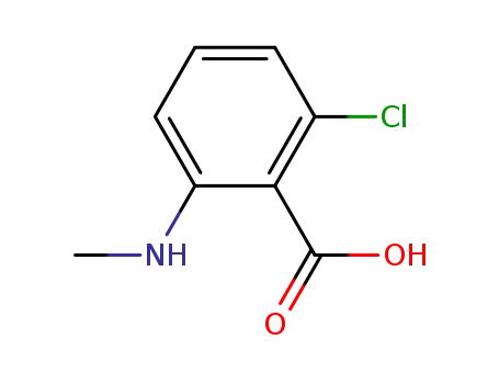 Molecular Structure of 64460-50-0 (2-Chloro-6-MethylaMino-benzoic acid)