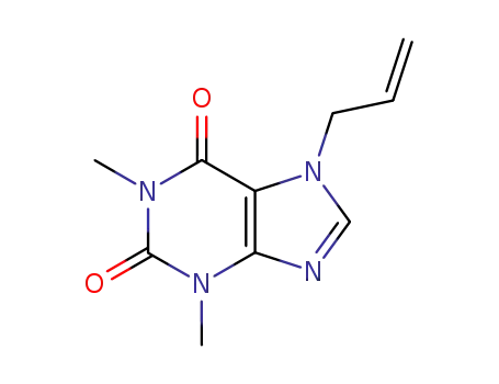 Molecular Structure of 61444-26-6 (1,3-dimethyl-7-(prop-2-en-1-yl)-3,7-dihydro-1H-purine-2,6-dione)