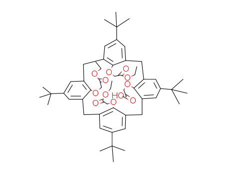 Molecular Structure of 136734-88-8 (4-TERT-BUTYLCALIX[4]ARENE-TETRAACETIC ACID TRIETHYL ESTER)