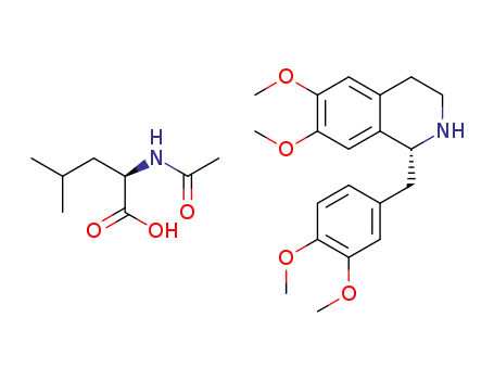 Molecular Structure of 876290-45-8 ((R)-tetrahydropapaverine-N-acetyl-D-leucine salt)