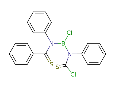 Molecular Structure of 100029-79-6 (Chlor-N,N'-diphenyl-N-chlorthioformyl-N'-thiobenzoyl-diamino-borin)