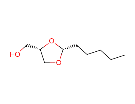 Molecular Structure of 75825-75-1 (1,3-Dioxolane-4-methanol, 2-pentyl-, cis-)