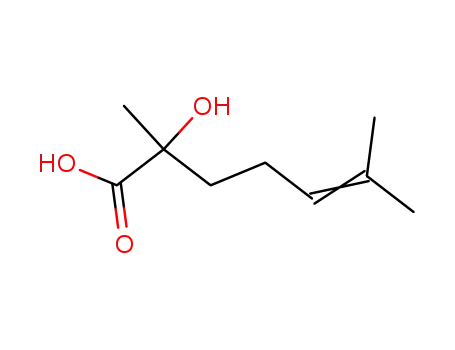 Molecular Structure of 855902-75-9 (2-hydroxy-2,6-dimethyl-hept-5-enoic acid)