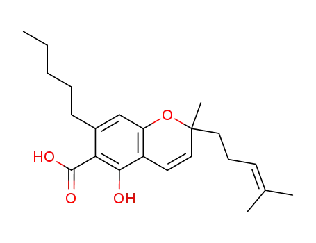 Molecular Structure of 20408-52-0 (Cannabichromenic acid)