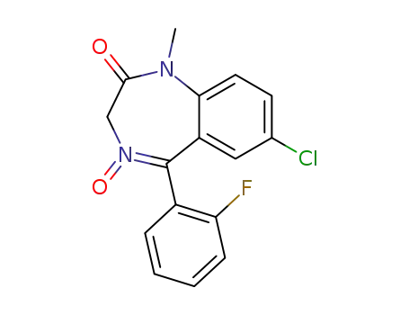 Molecular Structure of 41300-29-2 (2H-1,4-Benzodiazepin-2-one,
7-chloro-5-(2-fluorophenyl)-1,3-dihydro-1-methyl-, 4-oxide)