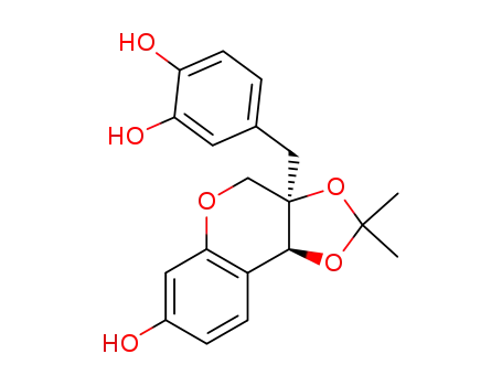 4-(7-hydroxy-2,2-dimethyl-9βH-1,3,5-trioxacyclopenta[α]naphthalen-3α-ylmethyl)-benzene-1,2-diol