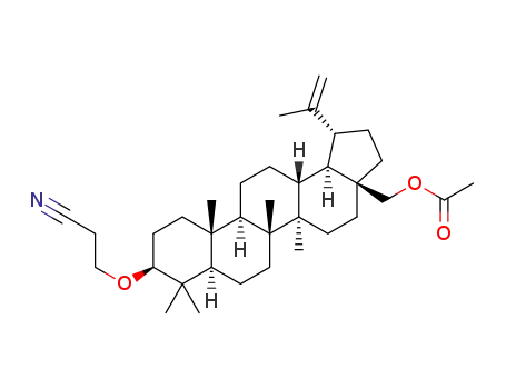 Molecular Structure of 1309960-59-5 (3β-(2-cyanoethoxy)lup-20(29)-en-28-yl acetate)