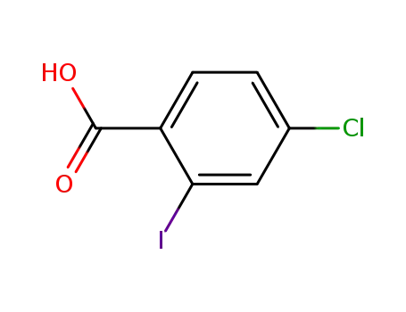 Molecular Structure of 13421-13-1 (4-Chloro-2-iodobenzoic acid)