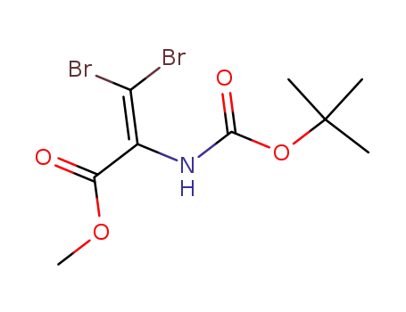 Molecular Structure of 566163-88-0 (2-Propenoic acid,
3,3-dibromo-2-[[(1,1-dimethylethoxy)carbonyl]amino]-, methyl ester)