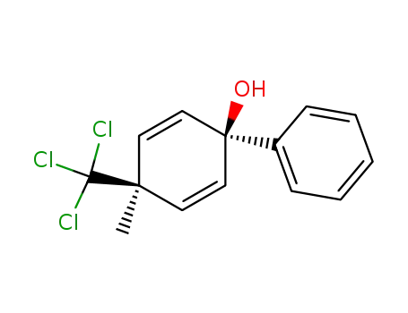 Molecular Structure of 100717-00-8 (4-methyl-1-phenyl-4-trichloromethyl-cyclohexa-2,5-dienol)