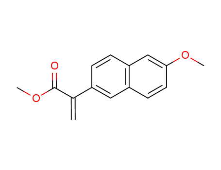 Molecular Structure of 129113-02-6 (methyl 2-(6-methoxynaphthalen-2-yl)acrylate)