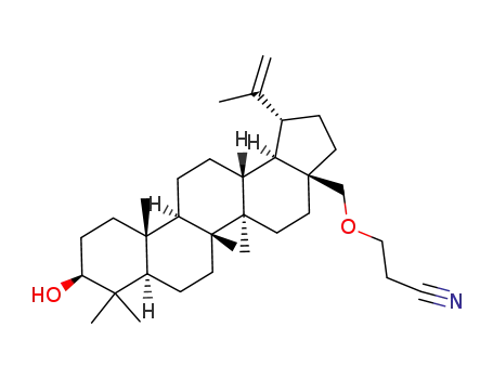 Molecular Structure of 1239919-26-6 (3-[3β-hydroxylup-20(29)-en-28-yloxy]propanenitrile)