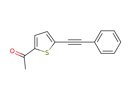 Molecular Structure of 175203-54-0 (1-[5-(2-PHENYLETH-1-YNYL)-2-THIENYL]ETHAN-1-ONE)
