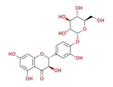 Molecular Structure of 1235442-81-5 (taxifolin O-α-D-glucoside)