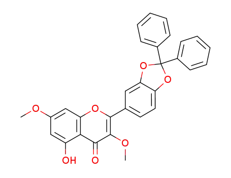 4H-1-Benzopyran-4-one,
2-(2,2-diphenyl-1,3-benzodioxol-5-yl)-5-hydroxy-3,7-dimethoxy-