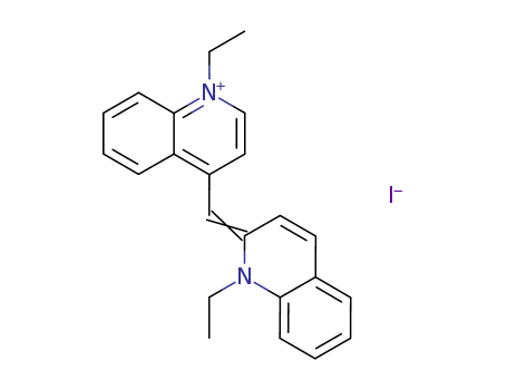 Quinolinium,1-ethyl-2-[(1-ethyl-4(1H)-quinolinylidene)methyl]-, iodide (1:1) cas  634-21-9