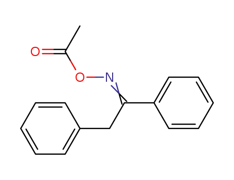 Molecular Structure of 19690-01-8 (1,2-diphenylethanone O-acetyl oxime)