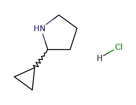 Molecular Structure of 558478-81-2 (2-cyclopropylpyrrolidine hcl)