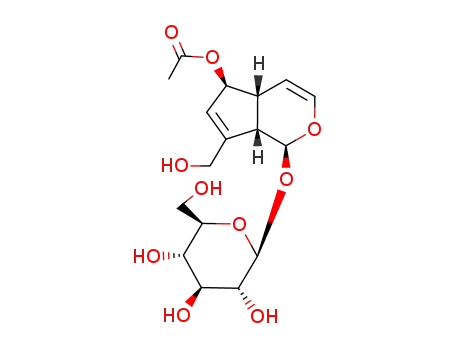 Molecular Structure of 135743-80-5 (6-O-acetyl-aucubin)