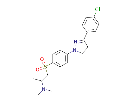 (1-{4-[3-(4-クロロフェニル)-4,5-ジヒドロ-1H-ピラゾール-1-イル]ベンゼンスルホニル}プロパン-2-イル)ジメチルアミン