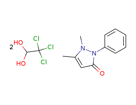 1,2-dihydro-1,5-dimethyl-2-phenyl-3H-pyrazol-3-one, compound with 2,2,2-trichloroethane-1,1-diol (1:2)