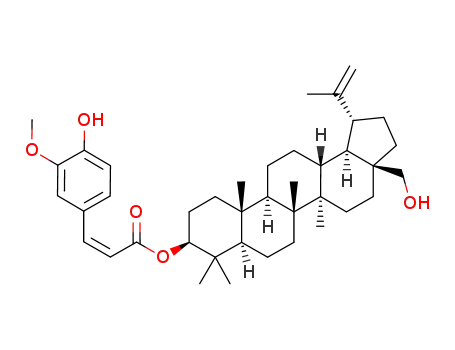Molecular Structure of 1256450-16-4 (3β-O-cis-feruloylbetulin)