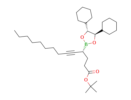Molecular Structure of 325141-83-1 ([2(1'R),4R,5R]-2-[3-[[(1,1-dimethylethyl)oxy]carbonyl]-1-(1-decynyl)propyl]-4,5-dicyclohexyl-1,3,2-dioxaborolane)