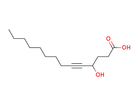 Molecular Structure of 128657-75-0 (4-Hydroxy-tetradec-5-ynoic acid)