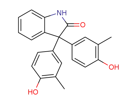 Molecular Structure of 47465-97-4 (3,3-Bis(3-methyl-4-hydroxyphenyl)indoline-2-on)
