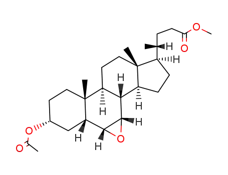 Molecular Structure of 73505-50-7 (methyl 3α-acetoxyl-6α,7α-epoxy-5β-cholanoate)