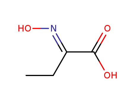 Molecular Structure of 106288-24-8 (Butanoic acid, 2-(hydroxyimino)-, (E)-)